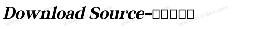 Download Source字体转换